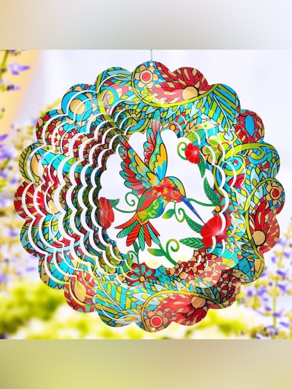 Hummingbird Garden Wind Spinner